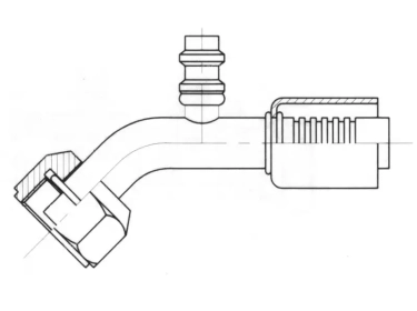 Raccord A sertir acier diamètre réduit 45° FEMELLE ORING PP R134a |  | 1222713R - 1222713R0 - 1222713R1 - 1222713R2 - 1222713R3 - 1222713R4 - 1222713R5 - 1222713R6 - 1222713R7 - 1222713R8 - 1222713R9