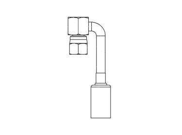 Raccord A sertir acier flexible standard 180° FEMELLE ORING 180° M6 |  |