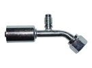 Raccord A sertir acier flexible standard 45° FEMELLE M6 ORING PP 1/4 SAE |  |