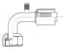 Raccord A sertir acier diamètre réduit 90° FEMELLE ORING PP 1/4 SAE |  |