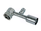 Raccord A sertir acier flexible standard 90° FEMELLE ORING PP R134a LONG M8 |  |