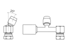 Raccord A sertir acier flexible standard 90° FEMELLE ORING PP R134a |  |