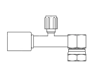 Raccord A sertir acier diamètre réduit 90° FEMELLE ORING 1'' + PP R134a |  |