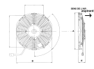 Ventilateur Aspirant 12V SPAL - Ø = 280 - EPAIS = 52 | 320822600 - ER380912 | 1209006 - 12090060 - 12090061 - 12090062 - 12090063 - 12090064 - 12090065 - 12090066 - 12090067 - 12090068 - 12090069 - 30100364A - 30315001 - 9.1014 - VA09-AP8/C-27A - VA09AP8C27A
