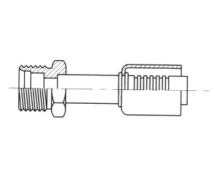 Raccord A sertir acier flexible standard Droit DROIT MALE ORING INSERT F.