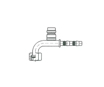 Raccord Frigoclic 90° FEMELLE ORING + PP R134a